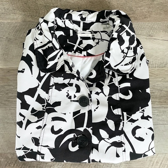 Tanjay Abstract Artsy Print Button Up Jacket Size 12 Geometric 80s 90s - Picture 3 of 10